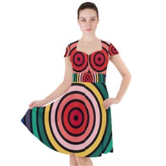 Nine 9 Bar Rainbow Target Cap Sleeve Midi Dress by WetdryvacsLair