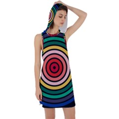 Nine 9 Bar Rainbow Target Racer Back Hoodie Dress by WetdryvacsLair