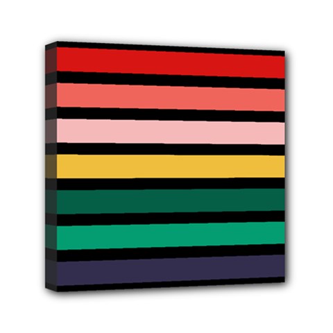 Nine 9 Bar Rainbow Mini Canvas 6  X 6  (stretched) by WetdryvacsLair