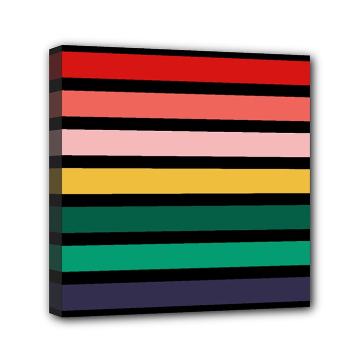 Nine 9 Bar Rainbow Mini Canvas 6  x 6  (Stretched)