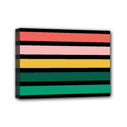 Nine 9 Bar Rainbow Mini Canvas 7  X 5  (stretched) by WetdryvacsLair