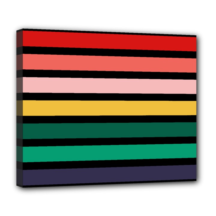 Nine 9 Bar Rainbow Deluxe Canvas 24  x 20  (Stretched)