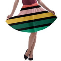 Nine 9 Bar Rainbow A-line Skater Skirt by WetdryvacsLair