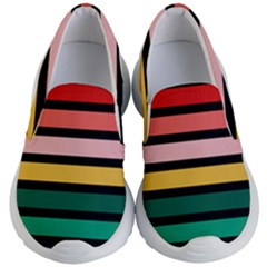 Nine 9 Bar Rainbow Kids Lightweight Slip Ons by WetdryvacsLair