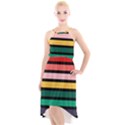 Nine 9 Bar Rainbow High-Low Halter Chiffon Dress  View1