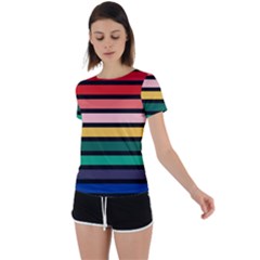 Nine 9 Bar Rainbow Back Circle Cutout Sports Tee by WetdryvacsLair