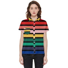 Nine 9 Bar Rainbow Short Sleeve Pocket Shirt by WetdryvacsLair