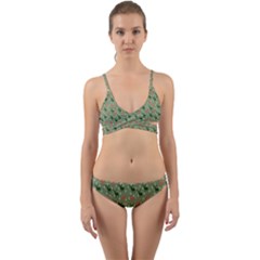 Deer Retro Pattern Wrap Around Bikini Set