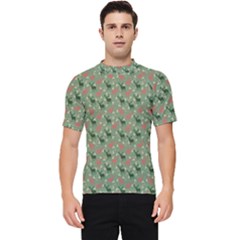 Deer Retro Pattern Men s Short Sleeve Rash Guard