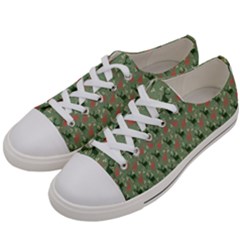 Deer Retro Pattern Women s Low Top Canvas Sneakers by HermanTelo