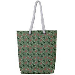 Deer Retro Pattern Full Print Rope Handle Tote (small)