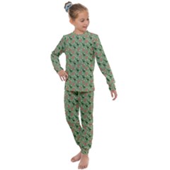 Deer Retro Pattern Kids  Long Sleeve Set 