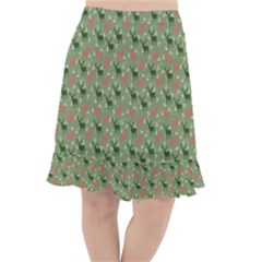 Deer Retro Pattern Fishtail Chiffon Skirt