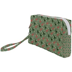 Deer Retro Pattern Wristlet Pouch Bag (small)