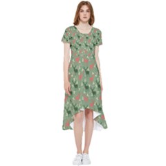 Deer Retro Pattern High Low Boho Dress