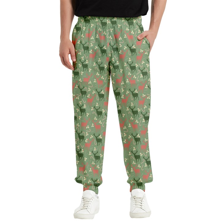 Deer Retro Pattern Men s Elastic Waist Pants