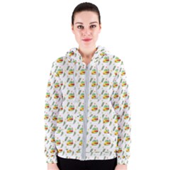 Background Cactus Women s Zipper Hoodie