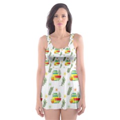 Background Cactus Skater Dress Swimsuit by Mariart