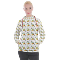 Background Cactus Women s Hooded Pullover