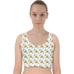 Background Cactus Velvet Racer Back Crop Top by Mariart