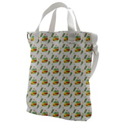 Background Cactus Canvas Messenger Bag