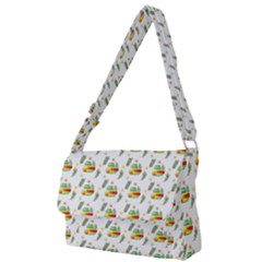 Background Cactus Full Print Messenger Bag (s)