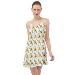 Background Cactus Summer Time Chiffon Dress