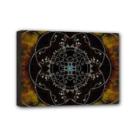 Mandala - 0005 - The Pressing Mini Canvas 7  X 5  (stretched) by WetdryvacsLair