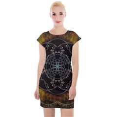 Mandala - 0005 - The Pressing Cap Sleeve Bodycon Dress by WetdryvacsLair