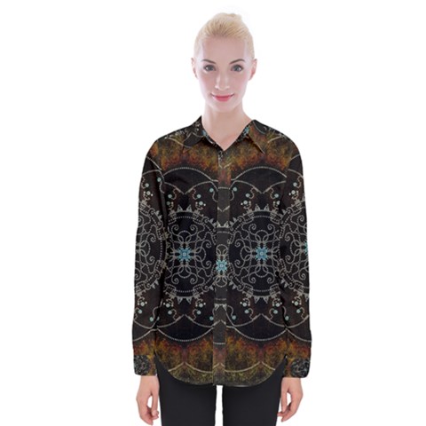 Mandala - 0005 - The Pressing Womens Long Sleeve Shirt by WetdryvacsLair