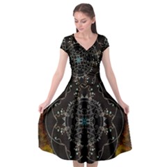 Mandala - 0005 - The Pressing Cap Sleeve Wrap Front Dress by WetdryvacsLair