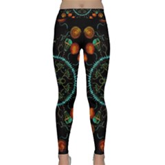 Mandala - 0006 - Floating Free Classic Yoga Leggings by WetdryvacsLair