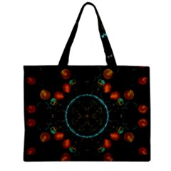 Mandala - 0006 - Floating Free Zipper Mini Tote Bag by WetdryvacsLair