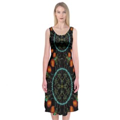 Mandala - 0006 - Floating Free Midi Sleeveless Dress by WetdryvacsLair