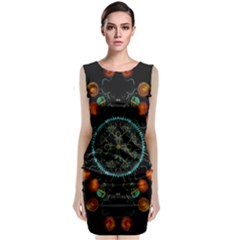 Mandala - 0006 - Floating Free Classic Sleeveless Midi Dress by WetdryvacsLair