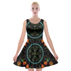 Mandala - 0006 - Floating Free Velvet Skater Dress by WetdryvacsLair