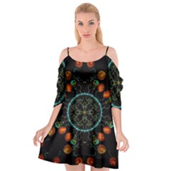 Mandala - 0006 - Floating Free Cutout Spaghetti Strap Chiffon Dress