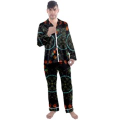 Mandala - 0006 - Floating Free Men s Long Sleeve Satin Pajamas Set by WetdryvacsLair