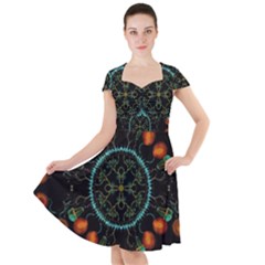 Mandala - 0006 - Floating Free Cap Sleeve Midi Dress by WetdryvacsLair