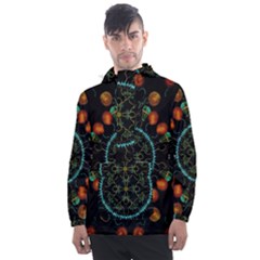 Mandala - 0006 - Floating Free Men s Front Pocket Pullover Windbreaker by WetdryvacsLair