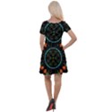 Mandala - 0006 - Floating Free Cap Sleeve Velour Dress  View2