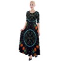 Mandala - 0006 - Floating Free Half Sleeves Maxi Dress View1