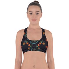 Mandala - 0006 - Floating Free Cross Back Hipster Bikini Top  by WetdryvacsLair