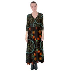 Mandala - 0006 - Floating Free Button Up Maxi Dress by WetdryvacsLair