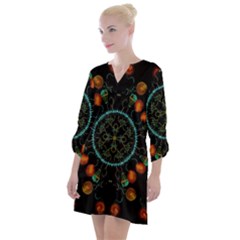 Mandala - 0006 - Floating Free Open Neck Shift Dress by WetdryvacsLair