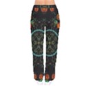 Mandala - 0006 - Floating Free Women velvet Drawstring Pants View2