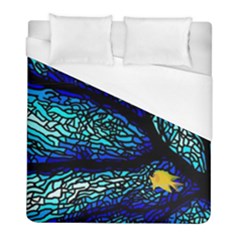 Sea-fans-diving-coral-stained-glass Duvet Cover (full/ Double Size)