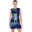 Sea-fans-diving-coral-stained-glass Lace Up Front Bodycon Dress View1