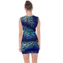 Sea-fans-diving-coral-stained-glass Lace Up Front Bodycon Dress View2