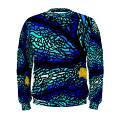 Sea-fans-diving-coral-stained-glass Men s Sweatshirt by Sapixe